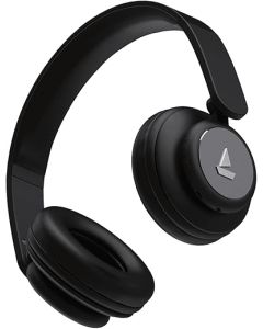 boAt Rockerz 450 Bluetooth On Ear Headphones with Mic, Upto 15 Hours Playback, 40MM Drivers, Padded Ear Cushions, Integrated Controls and Dual Modes(Luscious Black)