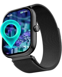 boAt Wave Sigma 3 w/Turn-by-Turn Navigation, 2.01" HD Display, BT Calling, Crest+ OS, QR Tray, Watch Face Studio, Coins, Emergency SOS Smart Watch for Men & Women(Metal Black)