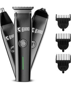 Beardo Ape-X Prime 3-in-1 Multipurpose Trimmer for Men | Grooming Kit : Beard Trimmer, Precision Trimmer, Ear & Nose Trimmer | Stainless Steel self-sharpening blades | Type C...