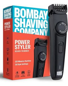 Bombay Shaving Company Beard Trimmer For Men, 2X Fast Charging, USB Type C, 2 Yr Warranty, 120Min runtime, Hair Trimmer, Shaving Machine, Cordless Beard, 38 length Settings(Black)