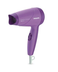 Philips HP8100/46 Compact Hair Dryer| 2 Flexible heat setting| ThermoProtect prevents overhearting | 1000 Watts- Purple