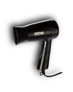 Nova NHP-8100 Silky Shine 1200 Watts Hot and Cold Foldable Hair Dryer- Black
