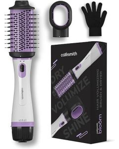 Caresmith Bloom 2 in 1 Hair Volumizer Brush + Hair Dryer | 1200 W Powerful Motor with Ceramic Coated Hair Dryer | All-in-one Hair Dryer and Straightener Combo to Straighten, Dry...