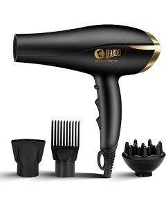 Beardo Studio Professional Tornado Hair Dryer with 2000 Watts Power | AC Motor, Concentrator, Diffuser, 2 Speeds, 3 Temperature Settings & Cool Shot feature | Suitable for...