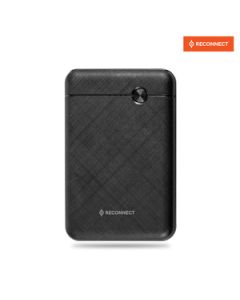 Reconnect 5000 mAh Power Bank with 10 Watt Max Power Ouput, Black