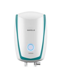 Havells Instanio, 3 Litres, 3000 Watts, Instant Water Heater, Colour-Changing LED Indicator, 5 Star Rating, White Blue