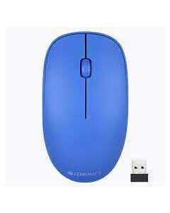 Zeb Amaze Wireless Mouse with 2000 DPI, Advanced Optical Sensor, 2.4GHz USB Nano Receiver, Plug - Play Usage, Power Saving Mode and Comfortable use on Most Surfaces - Blue