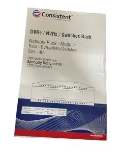 Consistent Wall Mount DVR Rack for DVRs,NVRs,Switches Metal Body 4U Size (White&Gray)