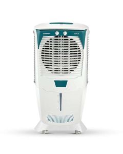 Crompton Ozone Desert Air Cooler- 75L; with Everlast Pump, Auto Fill, 4-Way Air Deflection and High Density Honeycomb Pads; White & Teal