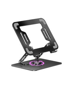 ZEBRONICS NS3000 PRO 360° Rotatable Laptop Stand, Supports up to 17€ (43cm) Laptops, Tablets, Supports Max 5kg, Carbon Steel with Anti Rust Body, Anti-Slip/Scratch Silicone Pads