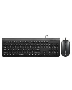 ZEBRONICS JUDWAA 880 Wired USB Keyboard & Mouse Combo, Plug & Play, 105 +12 Integrated Multimedia Keys, 3 Button Mouse, 1000 DPI, High Precision, Advanced Optical Sensortors - SDDDC6-512G-G46
