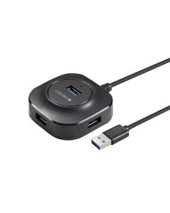 ZEBRONICS 400HB USB HUB, 4 Ports, USB 3.0, Transfer Speeds Upto 5 Gbps, Compact Design, LED Indicator, Multi OS Compatible, Micro USB (for Additional Power), Plug and Play