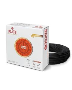Polycab Optima plus 90m, 1.5sqmm. •Heat Resistant •Eco Friendly • PVC Insulated Copper Cable •Energy Saving •Flame Retardant •99.97% Electrolytic Grade Copper •Low Smoke【Black】