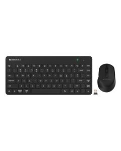 ZEBRONICS Companion 201 2.4GHz Wireless Keyboard & Mouse Combo, 83 Keys, AI Assist Key, 12 Integrated Multimedia Keys, 3 Button Mouse, 1600 DPI, High Precision, Silent Operation (Black)