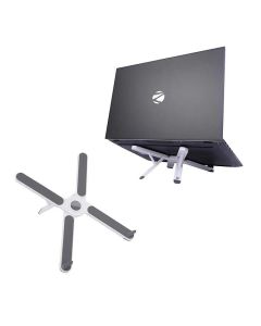 ZEBRONICS NS1200 laptop stand with X Foldable Design, 7 Adjustable Levels, Anti-slip Silicone Rubber Pads, Supports up to 17-inch Laptop Sizes, 5kg Max. Weight, Ergonomic Design