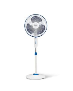 Polycab Aery 400mm Oscillating Pedestal Fan For Home, Office | Aerodynamic Blades with cutting edge design | 100% Copper Winding Motor | 2 Years Warranty【Sky Blue】