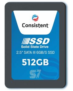 Consistent SSD 512GB 2.5 Inch SATA Internal SSD - Read: 550MB/s & Write: 500MB/s - Solid-State Drive 5 Year Warranty (512, GB)