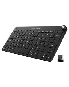 ZEBRONICS KEYPAD X1 Wireless Bluetooth Keyboard, Scissor Switches, 2.4GHz & Dual BT for (Mac | Android | Windows), Volume/Media Control Knob, Integrated Multimedia Keys