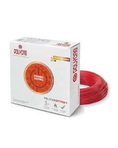 Polycab Optima plus 90m, 0.75sqmm. •Heat Resistant •Eco Friendly • PVC Insulated Copper Cable •Energy Saving •Flame Retardant •99.97% Electrolytic Grade Copper •Low Smoke【Red】