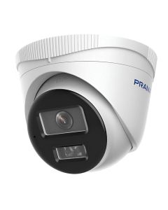 PRAMA PT-NC123D3-WNM(D2) 2MP Fixed Turret Network Camera with Smart Dual Light, Built-in Mic & IP67 , Included PVC Stickers