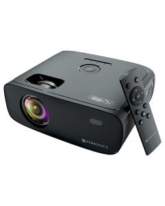 ZEBRONICS PIXAPLAY 55, Smart Projector, 8000 Lumens, 4K Support, 150 Inch Screen Size, Quad Core Processor, Bluetooth, HDMI, USB, WiFi, mSD, AUX, 1080p Native, APP Support, Miracast