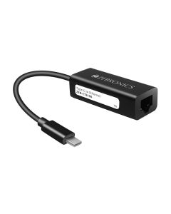 Zebronics Zeb-CTE100 Type C to RJ45 Ethernet LAN Adapter, Up to 1000 Mbps, for Windows/Mac/Linux (Black)