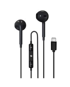 ZEBRONICS Buds 30C Type- C in Ear Earphone with in-line MIC, Rich 14.2mm Driver, Volume Control, 1.2m Cable, Call Function (Black)