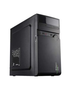 ZEBRONICS Alloy Steel Bruno, Computer Chassis, Micro ATX, USB X 2, Front Audio | USB, Perforated Side Panel, Textured Front Panel