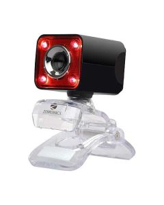 Zebronics Zeb-Crystal Pro Web Camera with USB Powered,3P Lens,Night Vision and Built-in Mic(RED)