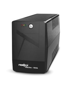 FRONTECH UPS Electra Static Converter - 1KVA/600W | 12/7Ah x 2 Lead Acid Batteries, Maintenance Free Battery, LED Indicator, Power Backup & Protection for Home/Office PC and Desktop, (2566 - Black)