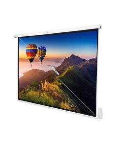 ZEBRONICS PSM100A Motorised Projector Screen, 100 inches, Roll Mechanism, Supports 4K, Matte Finish, 4:3 Aspect Ratio, High Gain Fabric, Control Pod, Remote Control, Wall & Ceiling Mountable