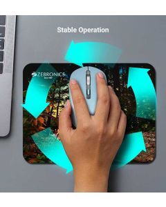 Zebronics MSP01 Mouse Pad, Smooth Cloth Surface, Roll and Go, Works with all Mouse Sensors, High Grip Rubber Base, Surface of 300 x 210 mm
