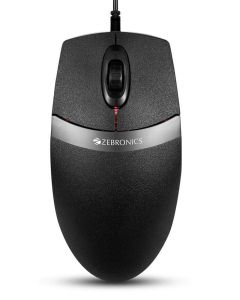 ZEBRONICS Spin with 1000 Dpi with High Precision with USB Interface, 3 Buttons,Plug & Play, Black
