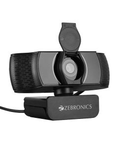 ZEBRONICS Pure Plus 4K Webcam, 3840 x 2160 (4K UHD), 30 FPS, Auto (Focus + White Balance + Brightness Correction), Built-in Microphone, Privacy Shutter, for Skype | Zoom | Meet | Teams