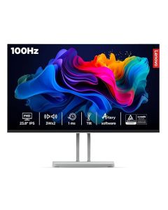 Lenovo L24i-4A, 24 inch (60.45cm), IPS, FHD 1920x1080, 100Hz, Cloud Grey, 1ms, FreeSync, 99% sRGB, 3Wx2 Speakers, HDMI 1.4, VGA, Tilt, Smart Display Customization Artery Monitor