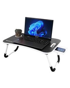ZEBRONICS LAPDESK X3 €“ Foldable Laptop Study Bed Table, Tablet Dock, Pen & Cup Holder, Anti Slip Rubber Feet, Drawer for Storage, Max 20 Kg Support, for Students & Work