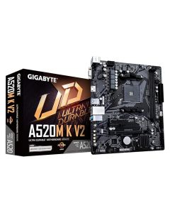 GIGABYTE A520M K Micro ATX DDR 4 (Rev. 1.0) Ultra Durable AMD Motherboard with Gbe LAN with Bandwidth Management, Pcie 3.0 X4 M.2, Smart Fan 5, Anti-Sulfur Resistors Design