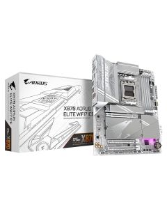 GIGABYTE ATX X870 Aorus Elite Wi-Fi7 Ice Motherboard - Supports AMD Ryzen 9000 CPUs, 16+2+2 Phases Digital Vrm, Up to 8000Mhz DDR5 (Oc), 4Xpcie 5.0 + 4Xm.2, Wi-Fi 7, 2.5GBe LAN, USB 3.2 Gen 2X2