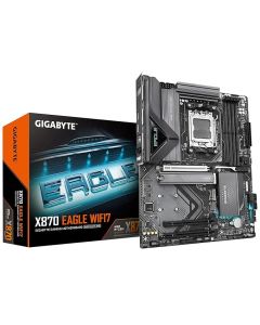 GIGABYTE X870 Eagle WIFI7 AMD AM5 LGA 1718 Motherboard, ATX, DDR5, 4X M.2, PCIe 5.0, USB4, WIFI7, 2.5GbE LAN, EZ-Latch, 5-Year Warranty