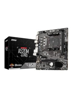 MSI A520M-A PRO Motherboard (AMD Ryzen 3000 3rd Gen AM4, DDR4, M.2, USB 3.2 Gen 1, HDMI, Micro ATX)