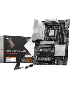 MSI PRO X870-P WiFi Gaming Motherboard - ATX - Supports AMD Ryzen 9000/8000/7000 Series Processors, Socket AM5 - DDR5 Memory, 1 x PCIe 5.0 x16, 2 x M.2 Gen5, 5G LAN, Wi-Fi 7