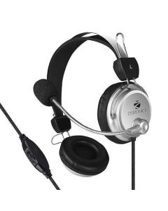 ZEBRONICS ZEB-1001HMV Headset Wired Headphone 3.5mm with Mic Soft Padded Cup Over Ear, Multicolor