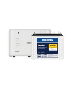 Luminous Inverlast ILTT28060 250 Ah Tall Tubular Inverter Battery with LUMINOUS Icon 1600 Pure Sine Wave Inverte and Inverter Trolly