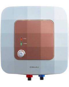 BAJAJ 10 L Storage Water Geyser (Maestro 150897 With Marine Grade Glassline coating DuraAce Tank, White & Orange) 