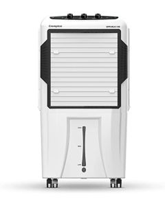 Crompton Optimus 100-Litre Inverter Compatible and Portable Desert Air Cooler with Wide Angle Air Throw (White)