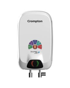 Crompton Rapid Jet Plus 1-L Instant Water Heater with Advanced 4 level Safety with Free Installation and Connection Pipes (White), 1 Ltr, 4.5KW...