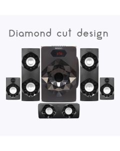 ZEBRONICS DRAGON 2 5.1 Home theater speaker with 8" Subwoofer, 190W RMS powerful Bass, Bluetooth 5.0, Wall Mount, AC-3 surround sound, Dual Mic input, Remote control & LED Display