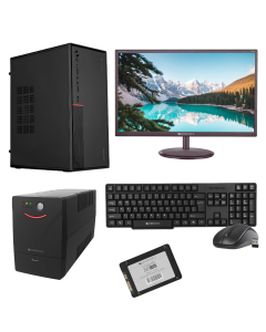 ZEBRONICS Core i3 (3rd Gen) (8 GB RAM/256 GB SSD/ Windows 10) Assembled Desktop Computer With UPS & Wireless Keyboard Mouse,19 inch Display