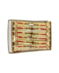 Sangam Rakhi Stylish Kundan and AD Ring Rakhi