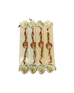 Shri Vishnu Rakhi Glorious Gold Plated Auspicious and Diamond Ring Rakhi
